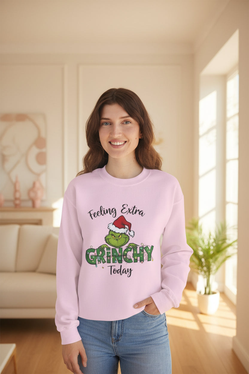 Grinch Christmas Crewneck | Funny Cozy Sweatshirt