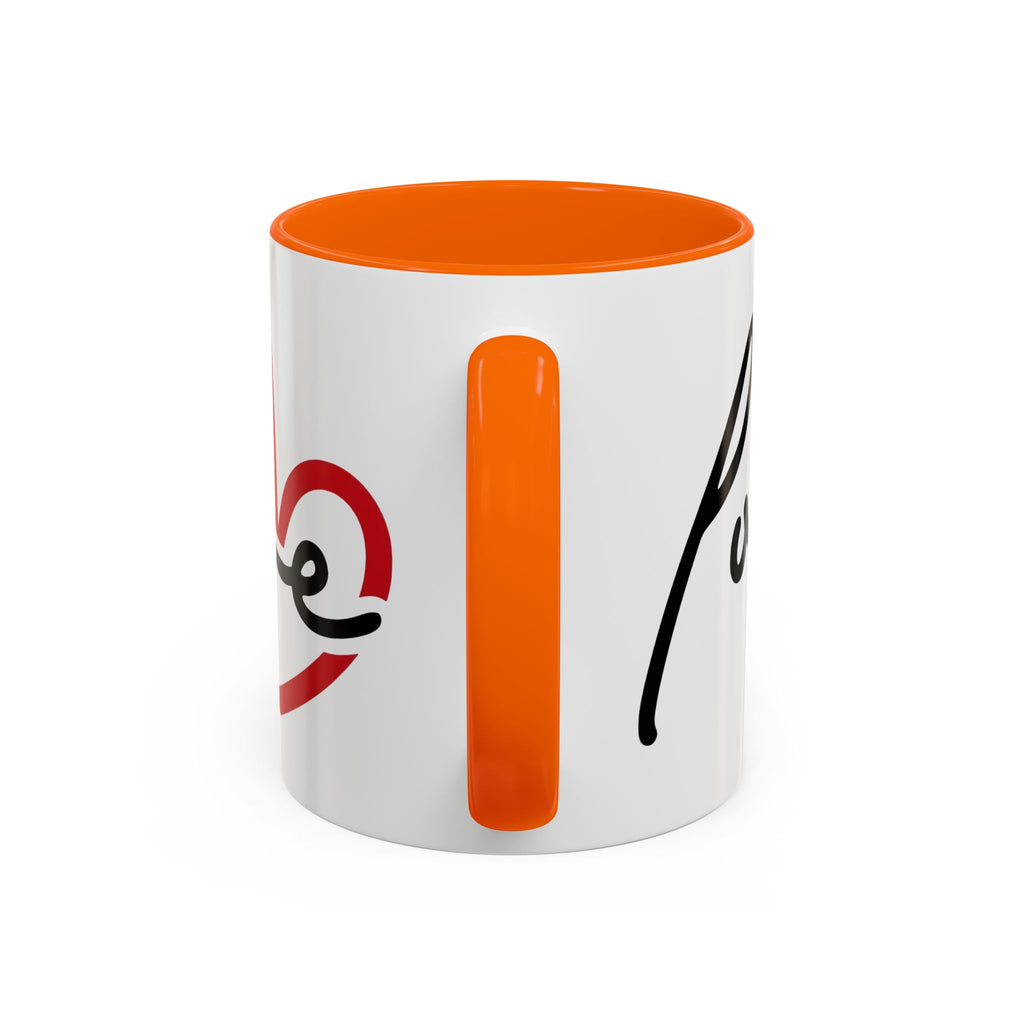 Romantic Love Mug | Heart Script Coffee Cup