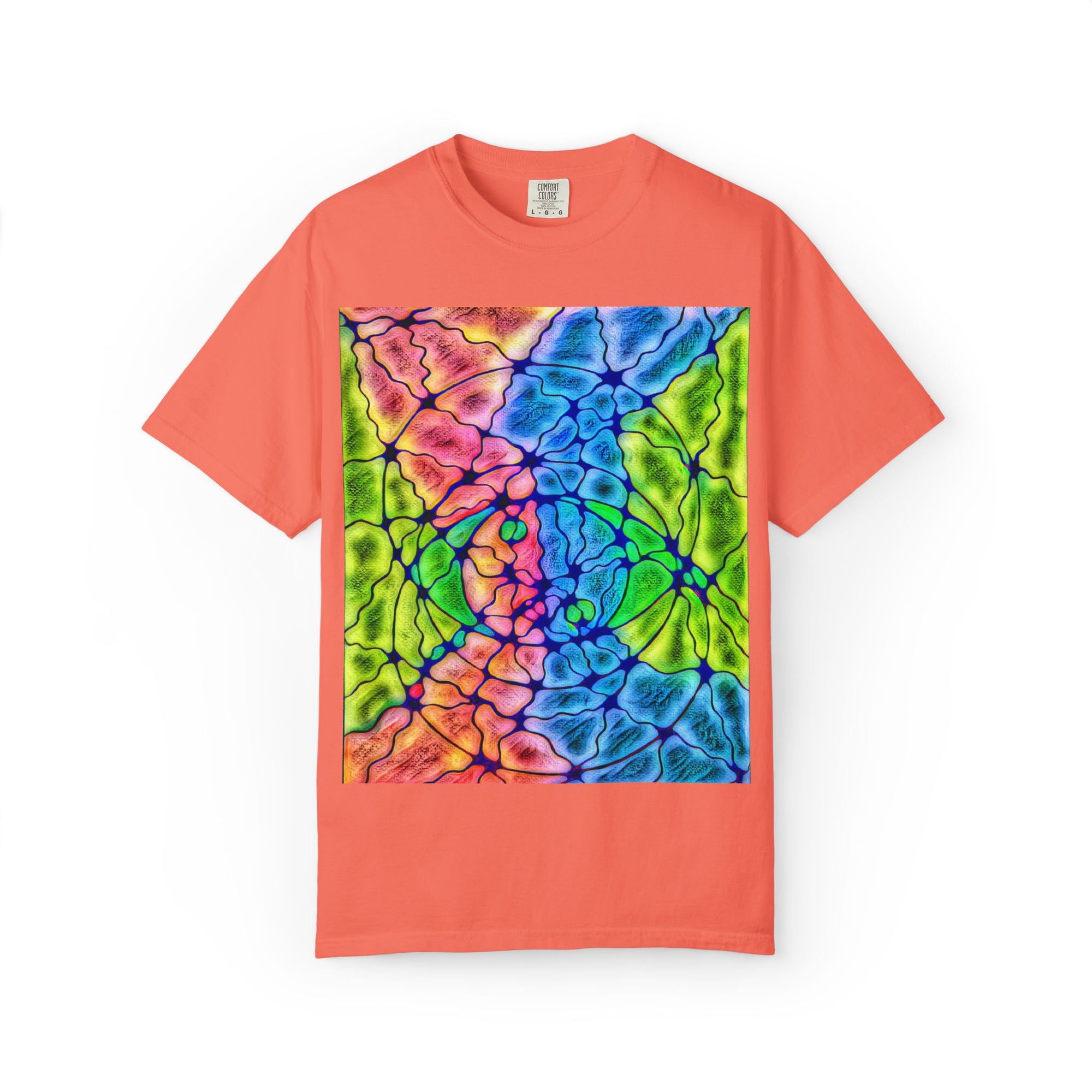 Neural Matrix Abstract Unisex Tee | Vibrant Tech Pattern Graphic Shirt | Multiple Colors