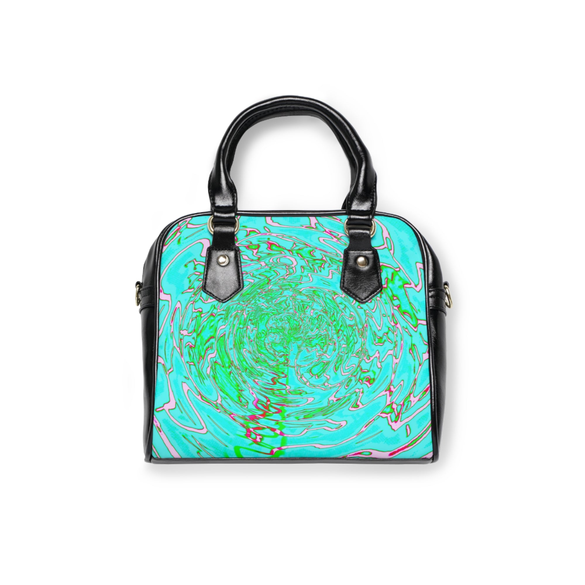 Mint Abstract Swirl Handbag | Pastel Aesthetic Shoulder Bag