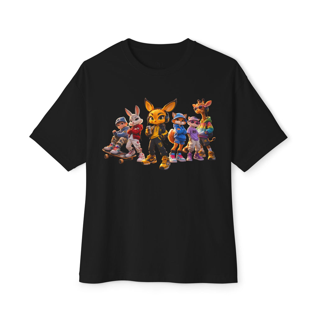 Anthropomorphic Skate Crew Tee — Cartoon Fox & Friends Graphic Shirt