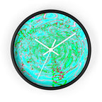 Green Abstract Wall Clock | Modern Silent Clock