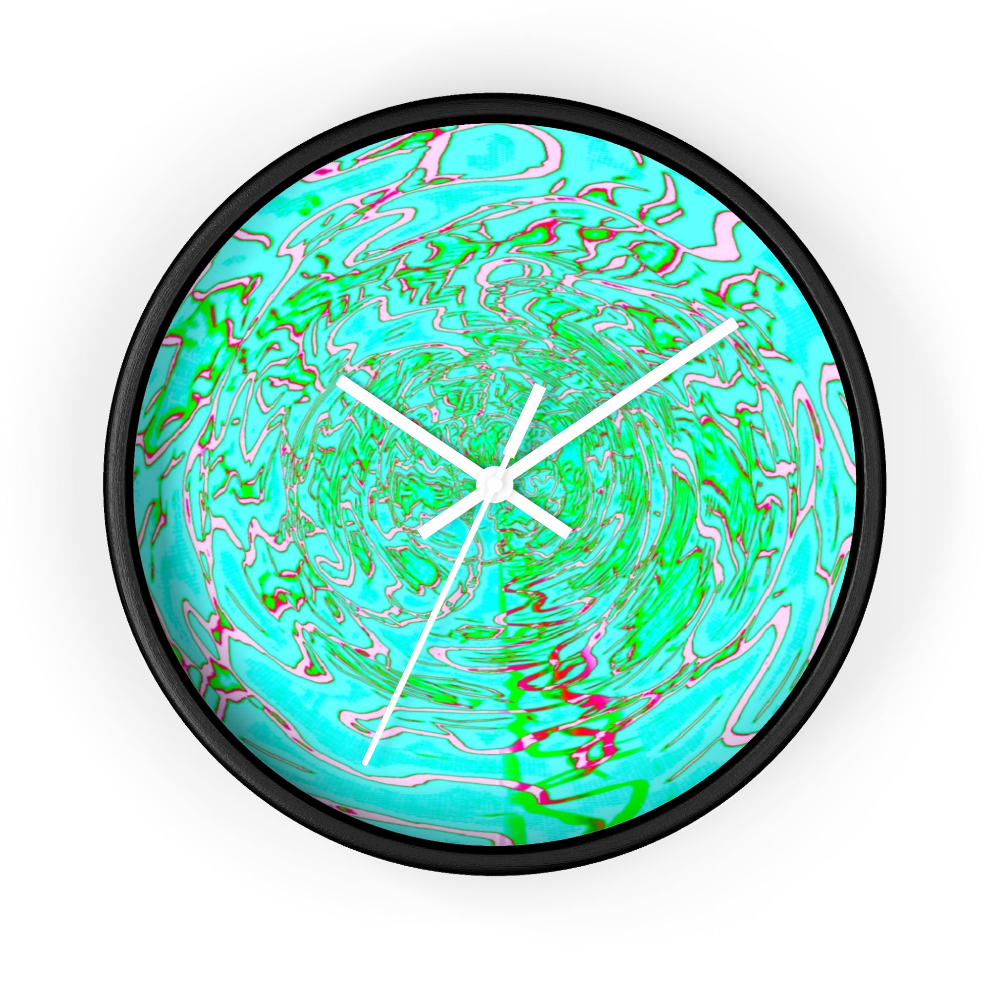 Green Abstract Wall Clock | Modern Silent Clock