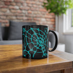 Cyber Tech Mug | Futuristic Black Coffee Cup | Gamer Desk Gift