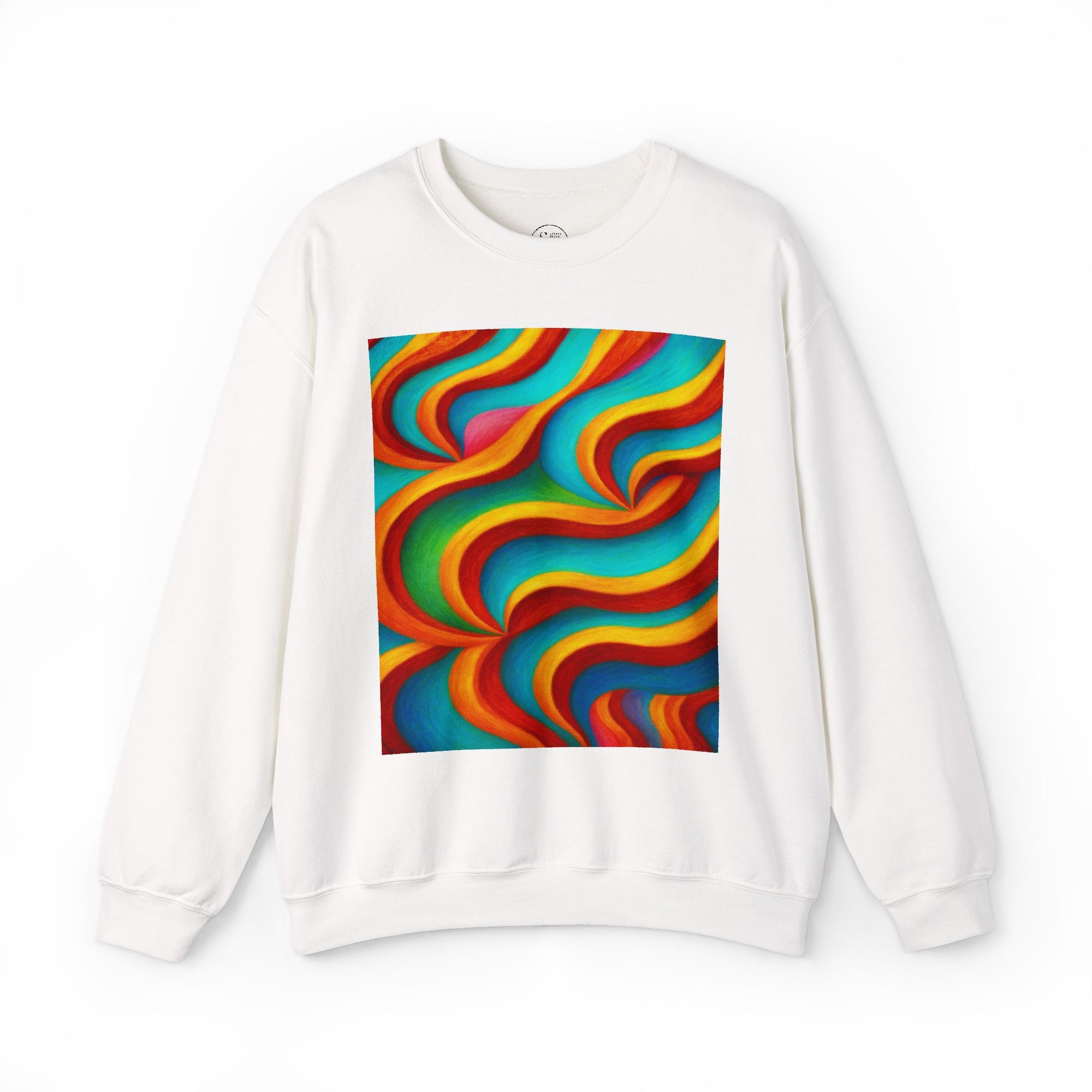 Colorful Swirl Crewneck Sweatshirt | Cozy Unisex Pullover