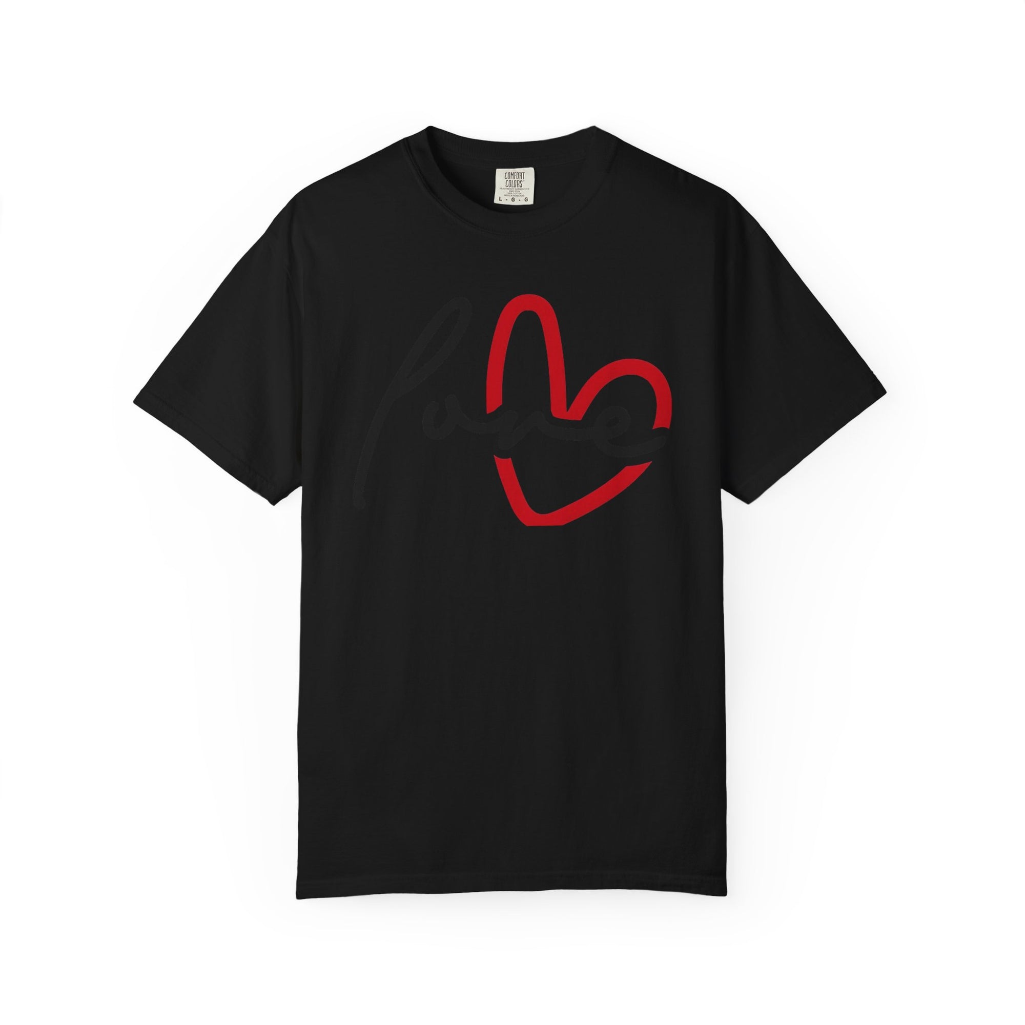Love Script Heart T-Shirt, Minimalist Valentine's Tee