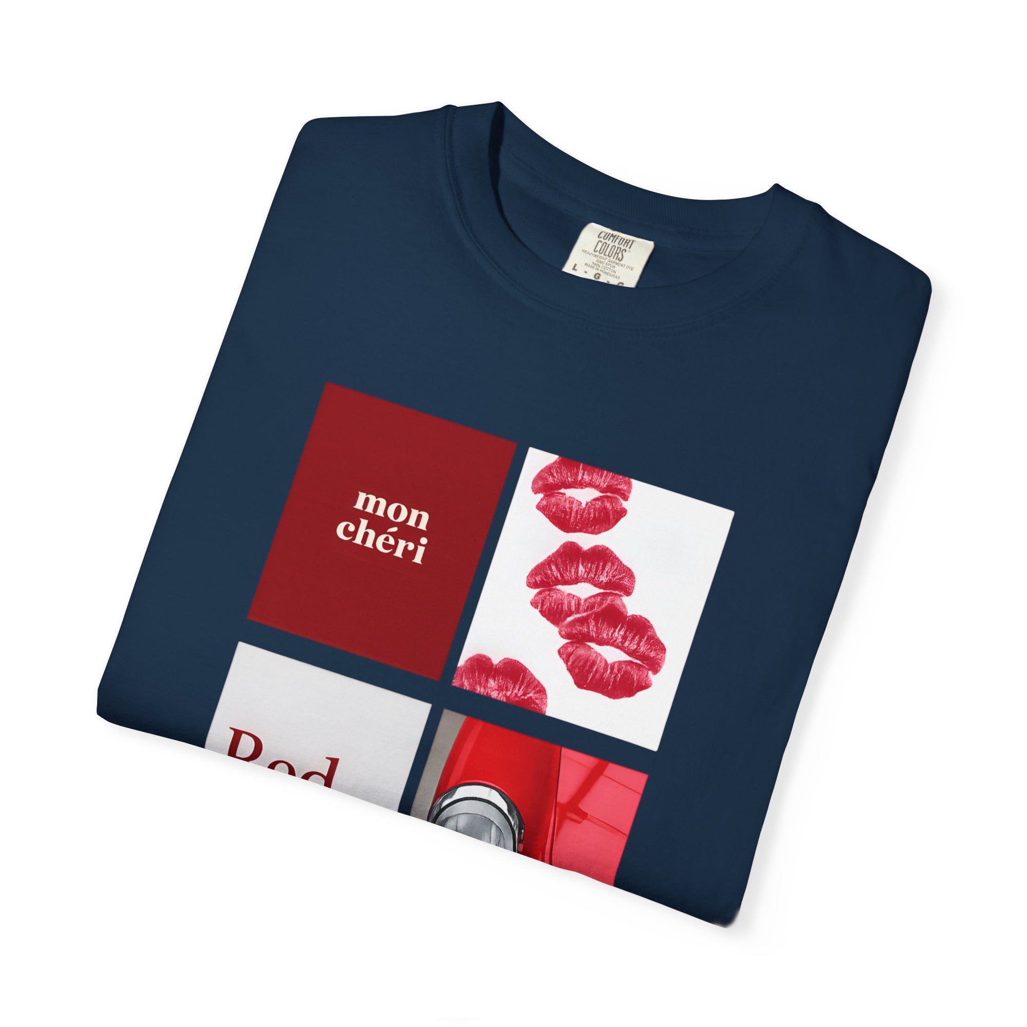 Cotton T-Shirt | Mon Chéri Aesthetic Kiss, Car Print