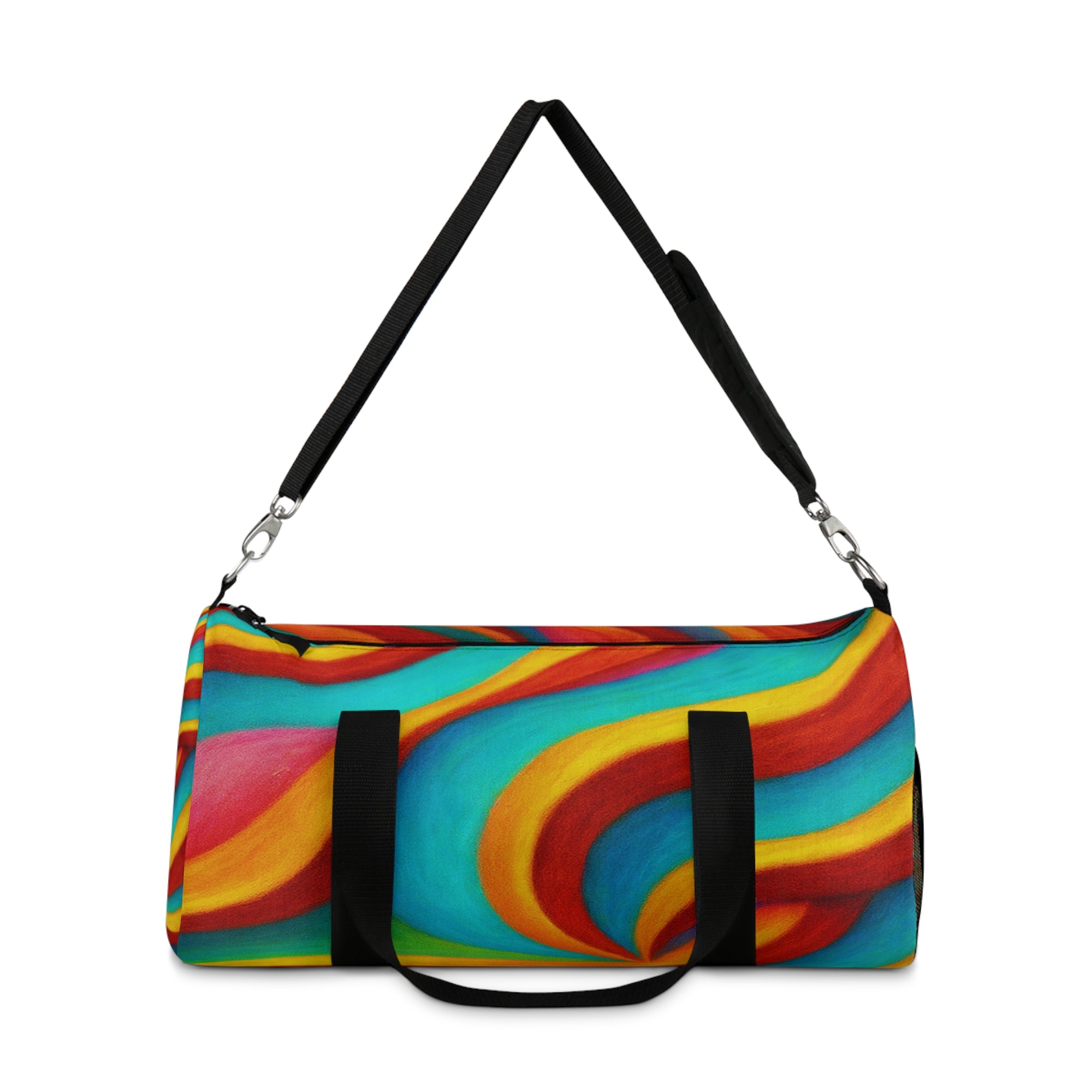 Vibrant Swirl Duffel Bag | Colorful Gym, Travel Bag | Stylish Weekend Tote & Unique Gift