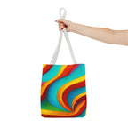 Colorful Swirl Tote Bag | Abstract Rainbow Shopping Bag | Reusable