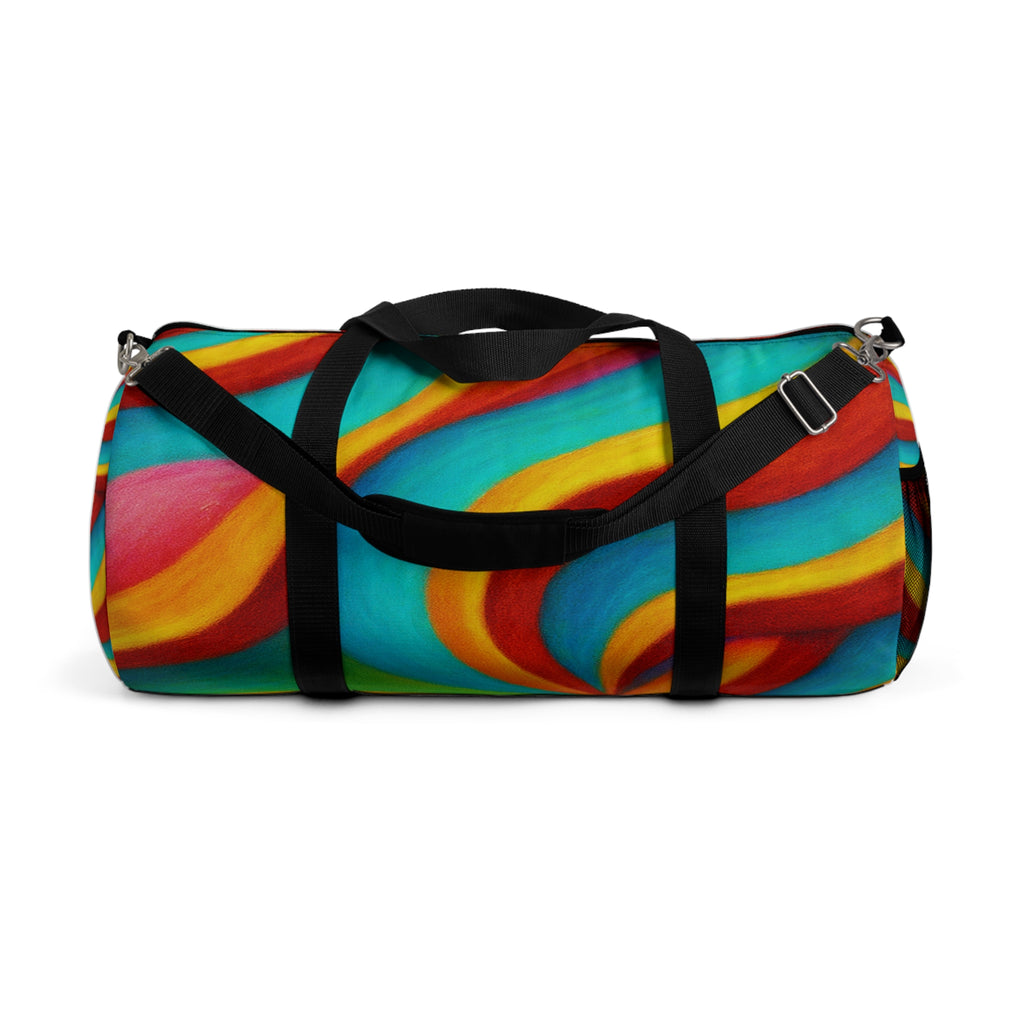 Retro Swirl Duffel Bag | Colorful Travel & Gym Weekender