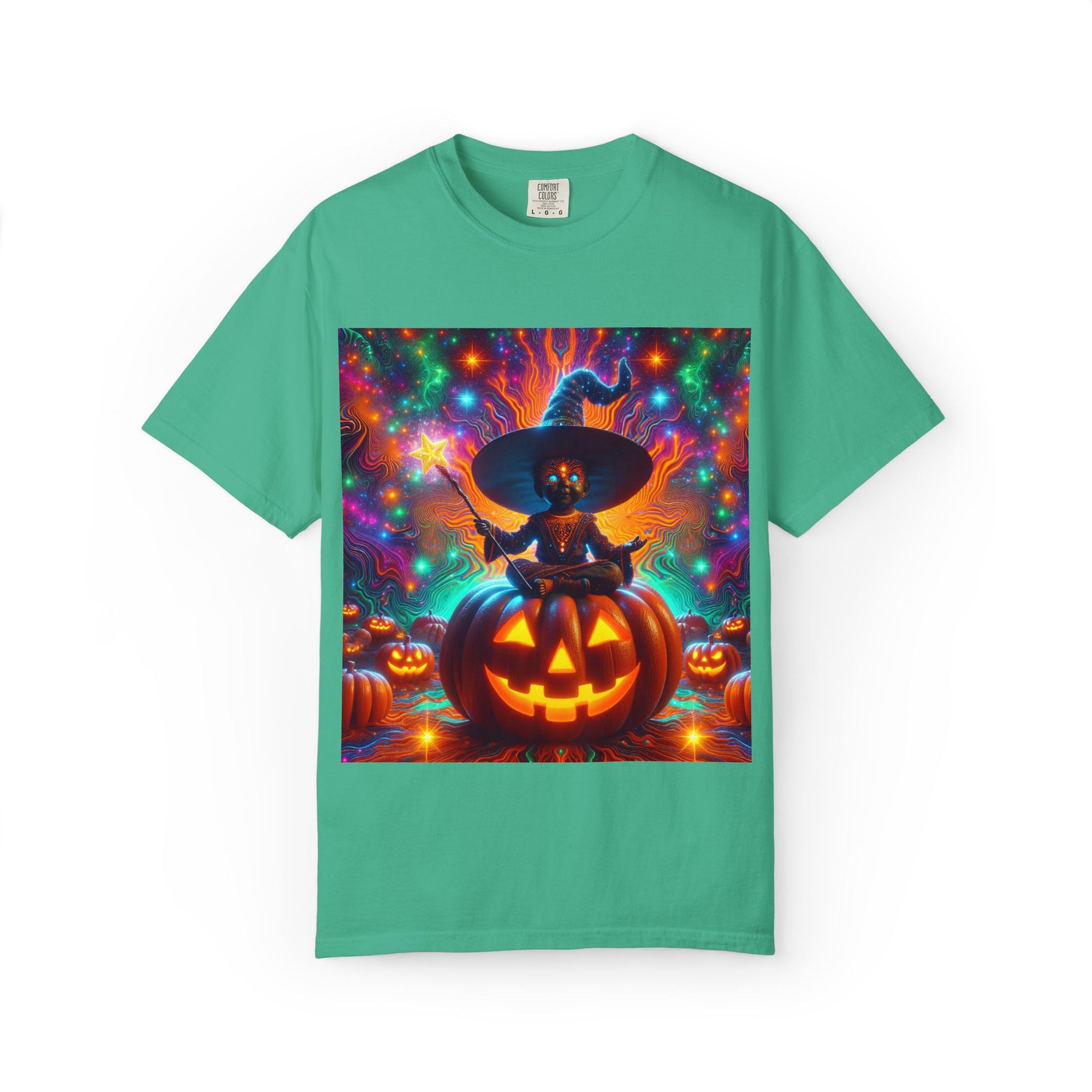 Vibrant Halloween Witch T-shirt, Unisex Casual Tee for Fall, Trick or Treat Gift, Spooky Party Wear, Witchy Style Clothing