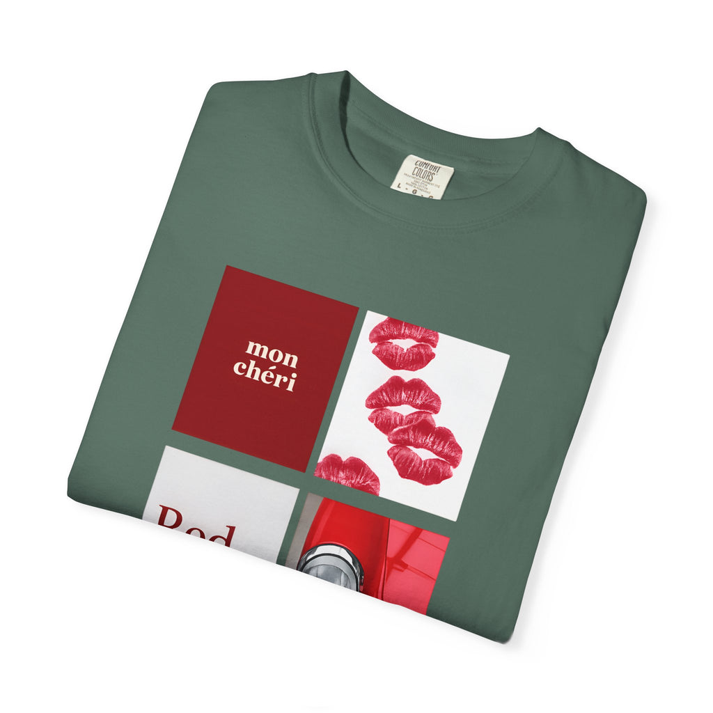 Cotton T-Shirt | Mon Chéri Aesthetic Kiss, Car Print