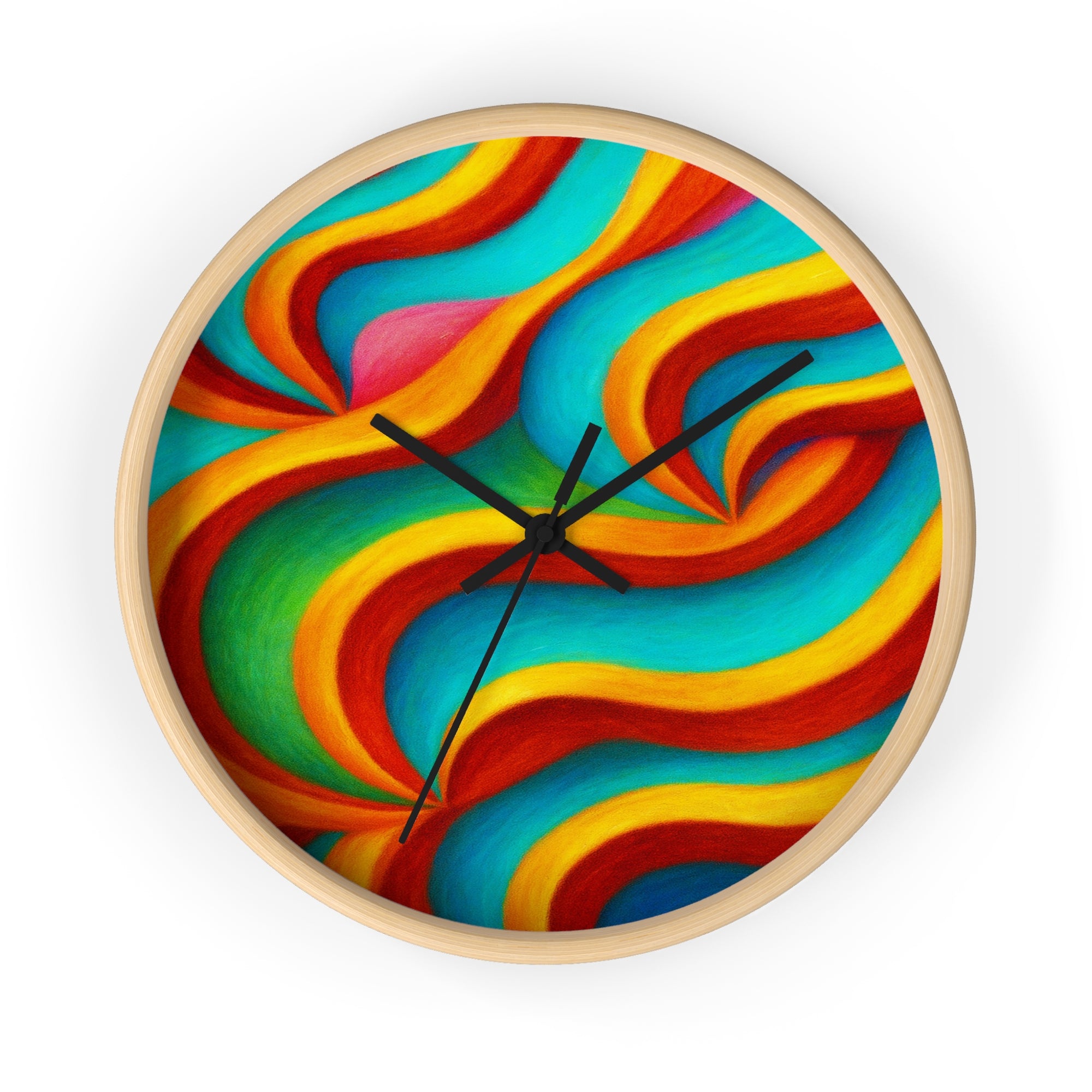 Colorful Wall Clock | Modern Rainbow Clock | Silent Home Decor