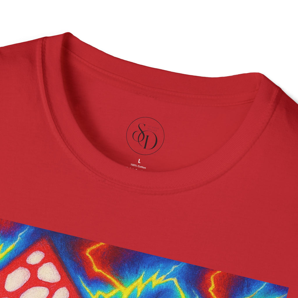 Geometric Neuro-Art T-Shirt | Bold Colorful Unisex Cotton Tee