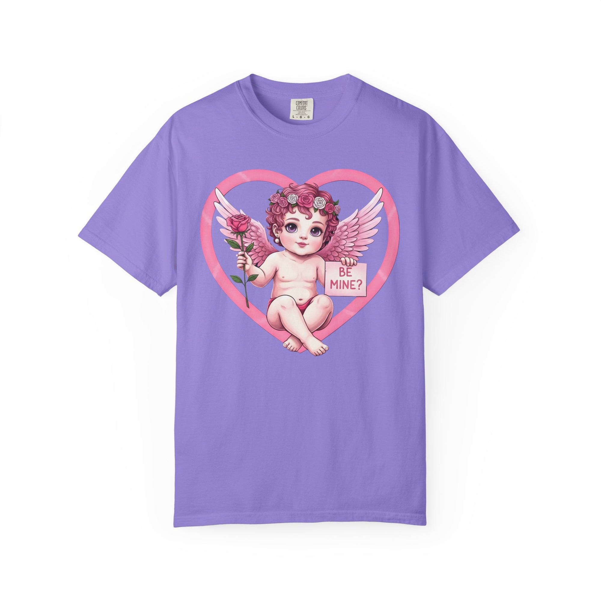 Cherub Graphic T-Shirt | Pink Cupid Heart Art Unisex Cotton Tee
