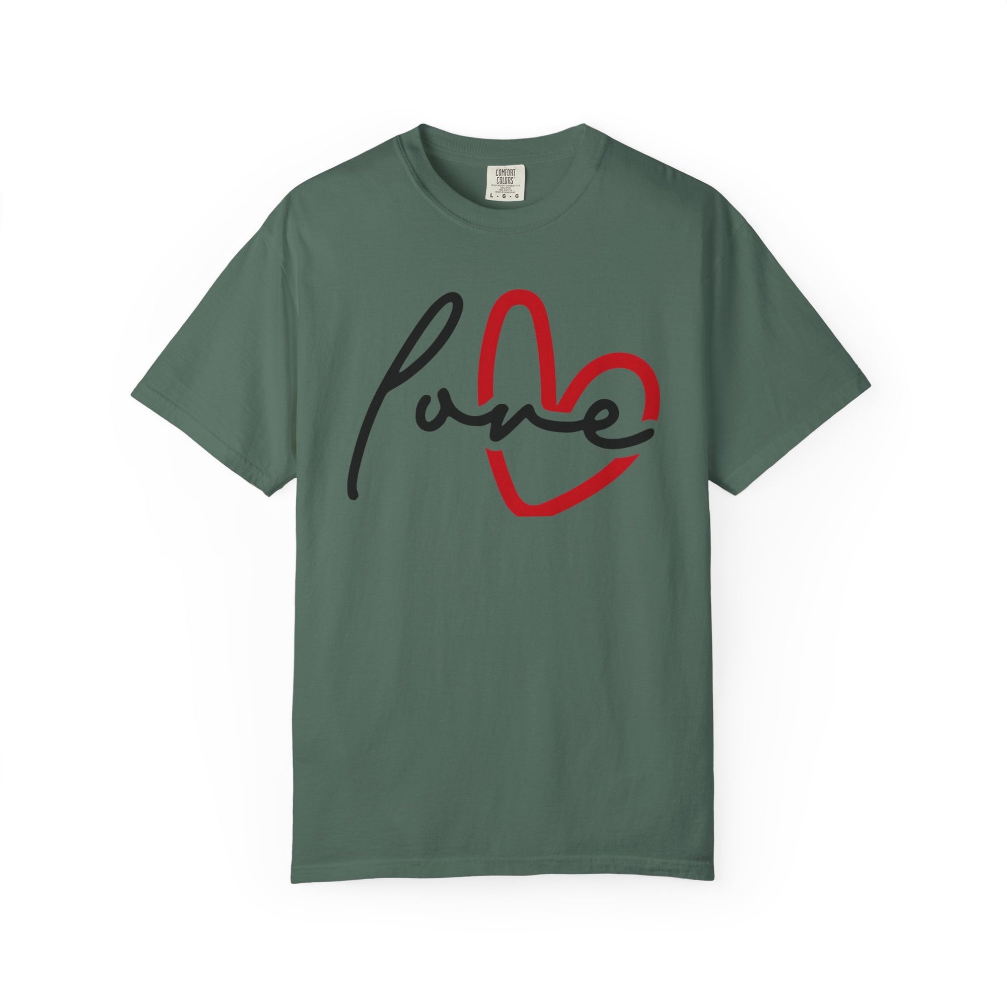 Love Script Heart T-Shirt, Minimalist Valentine's Tee