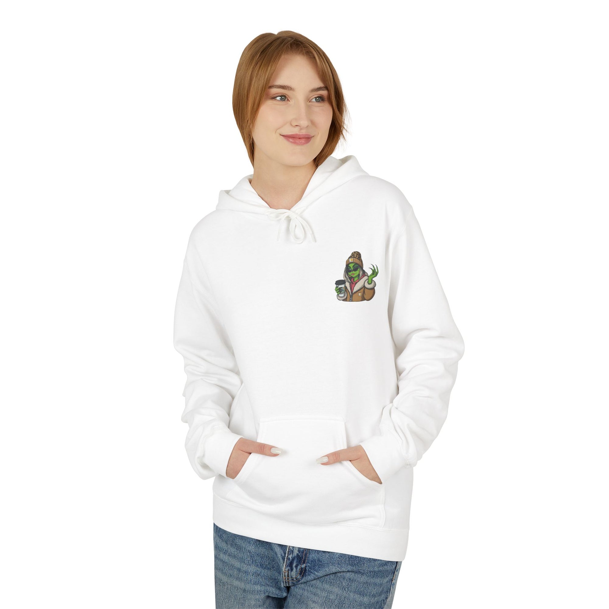 Grinch Girl Coffee Hoodie | Funny Christmas Sweatshirt