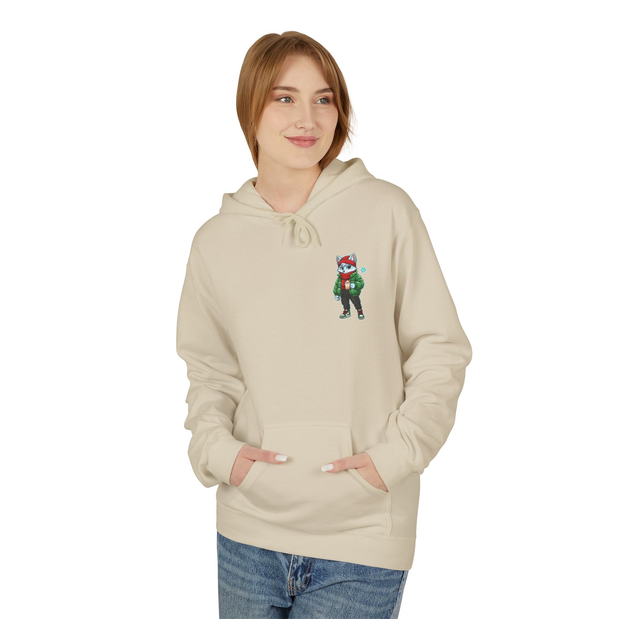Cool Fox Character Hoodie | Cool Cyber Wolf Christmas Hoodie | Unique Gamer Gift