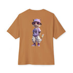 Cat Streetwear Tee — Cool Cat Graphic Oversized Boxy T‑Shirt