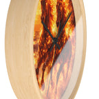 Fiery Horse Wall Clock | Flaming Stallion Sunset Decor