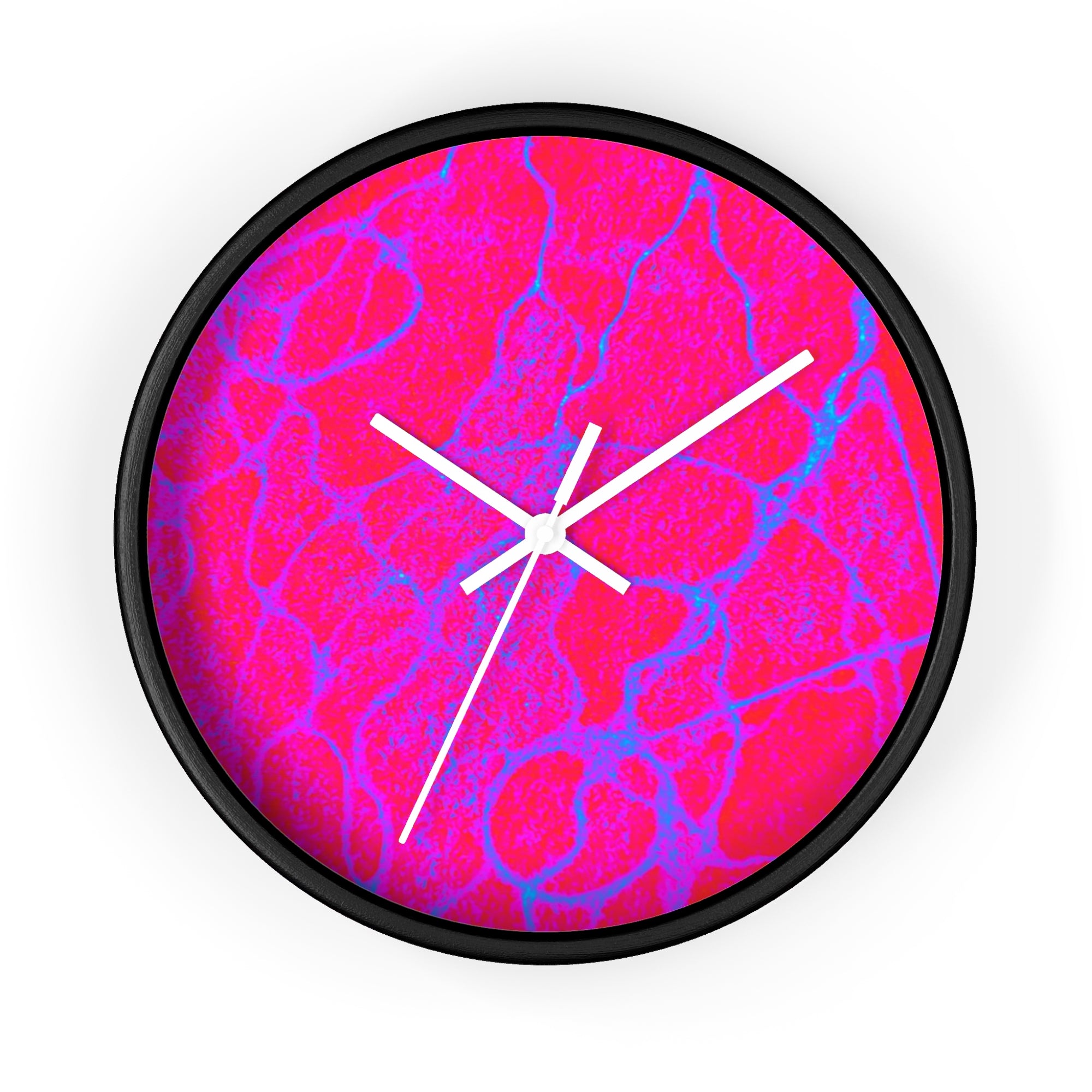 Hot Pink Fuchsia Abstract Wall Clock | Modern Pop Art Home Decor | Silent Unique Gift