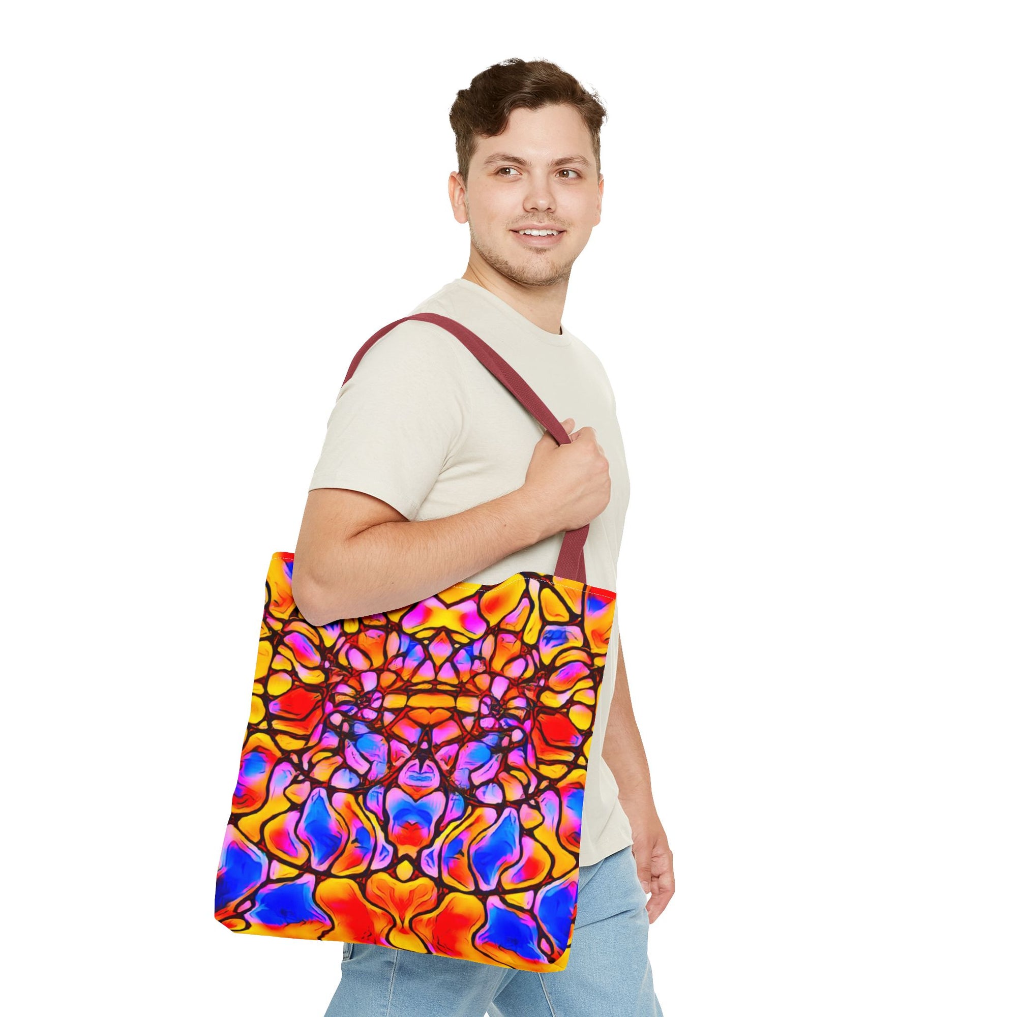 Colorful Abstract Tote Bag | Vibrant Art Shopper