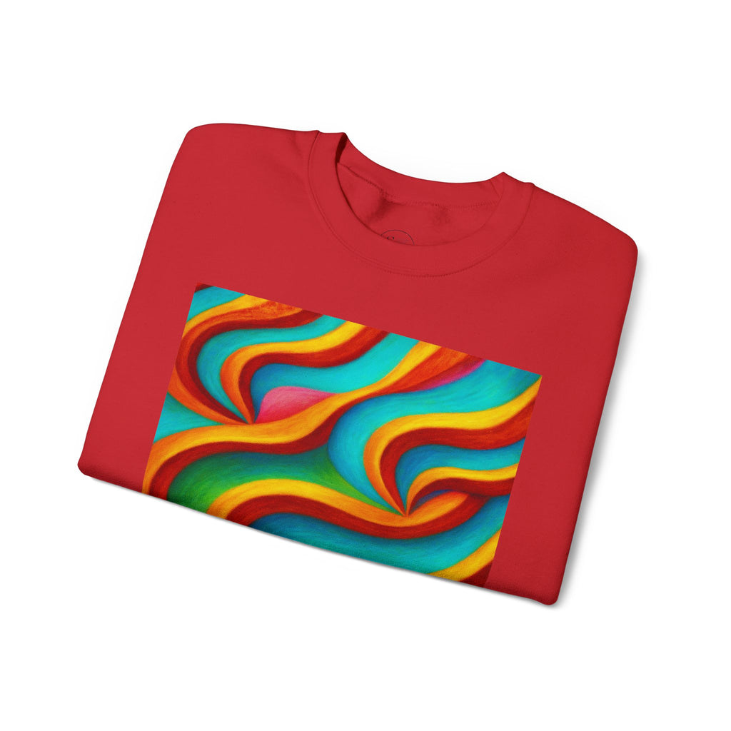 Colorful Swirl Crewneck Sweatshirt | Cozy Unisex Pullover