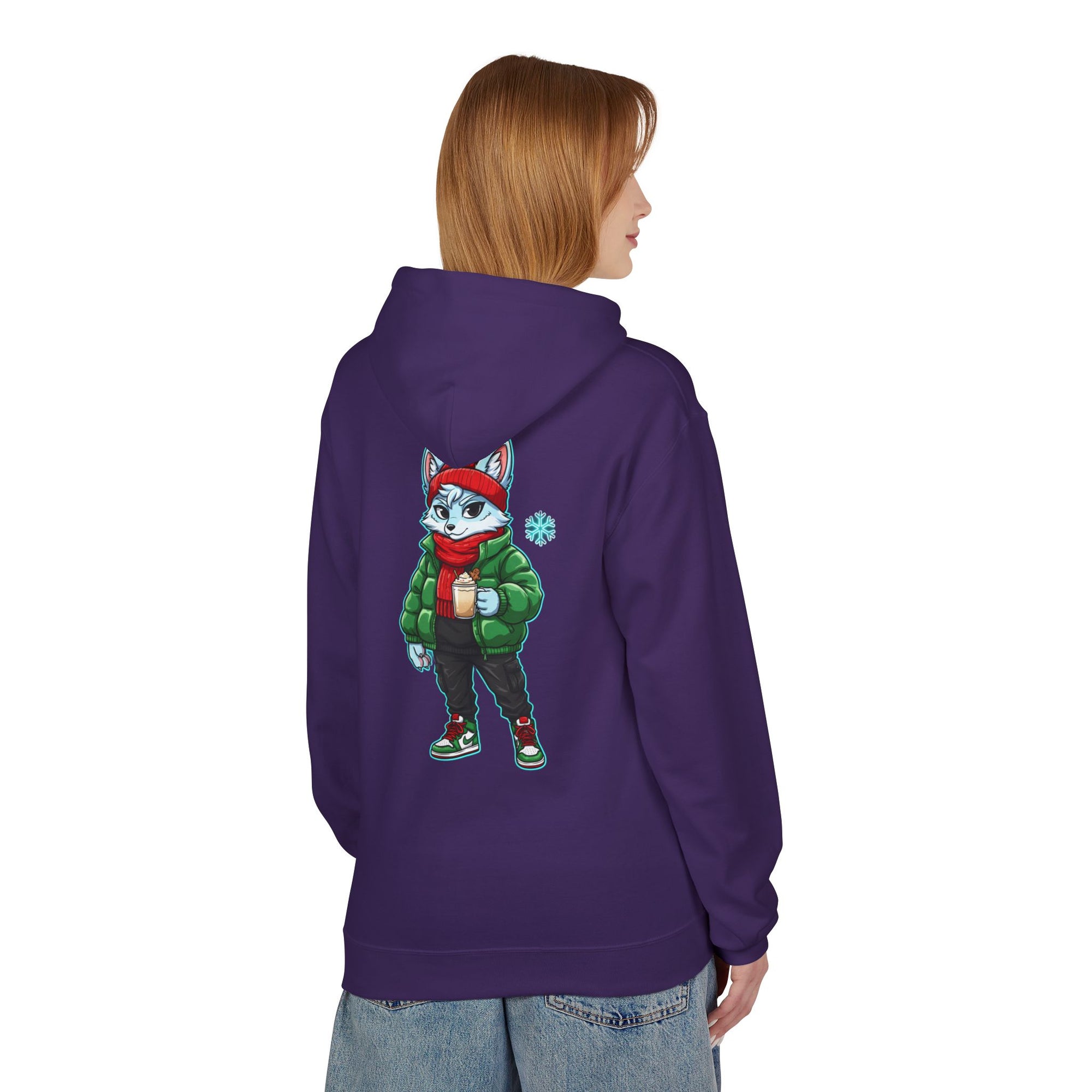 Cool Fox Character Hoodie | Cool Cyber Wolf Christmas Hoodie | Unique Gamer Gift