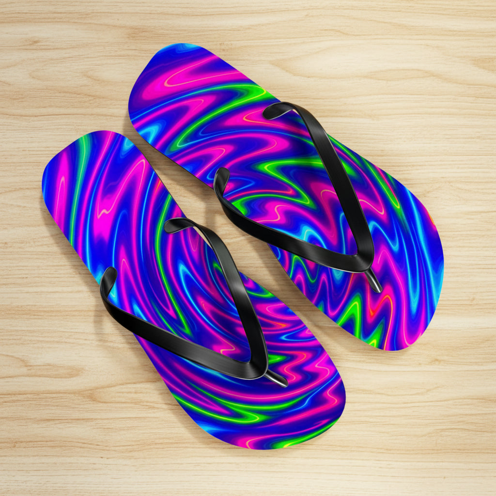 Tie-Dye Flip Flops | Colorful Summer Sandals | Beach Vacation Style