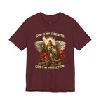 Christian Warrior T-Shirt | God Is My Strength & Protection | Faith Shirt
