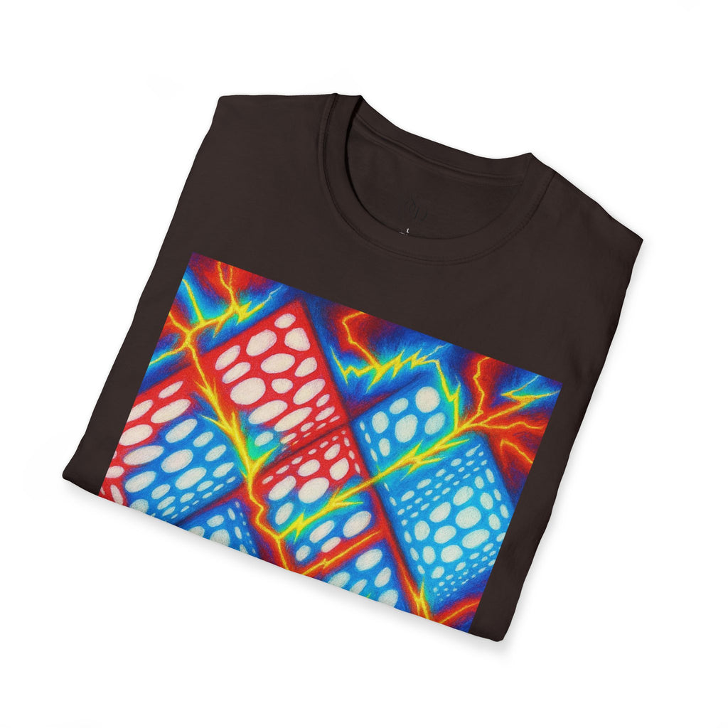 Geometric Neuro-Art T-Shirt | Bold Colorful Unisex Cotton Tee