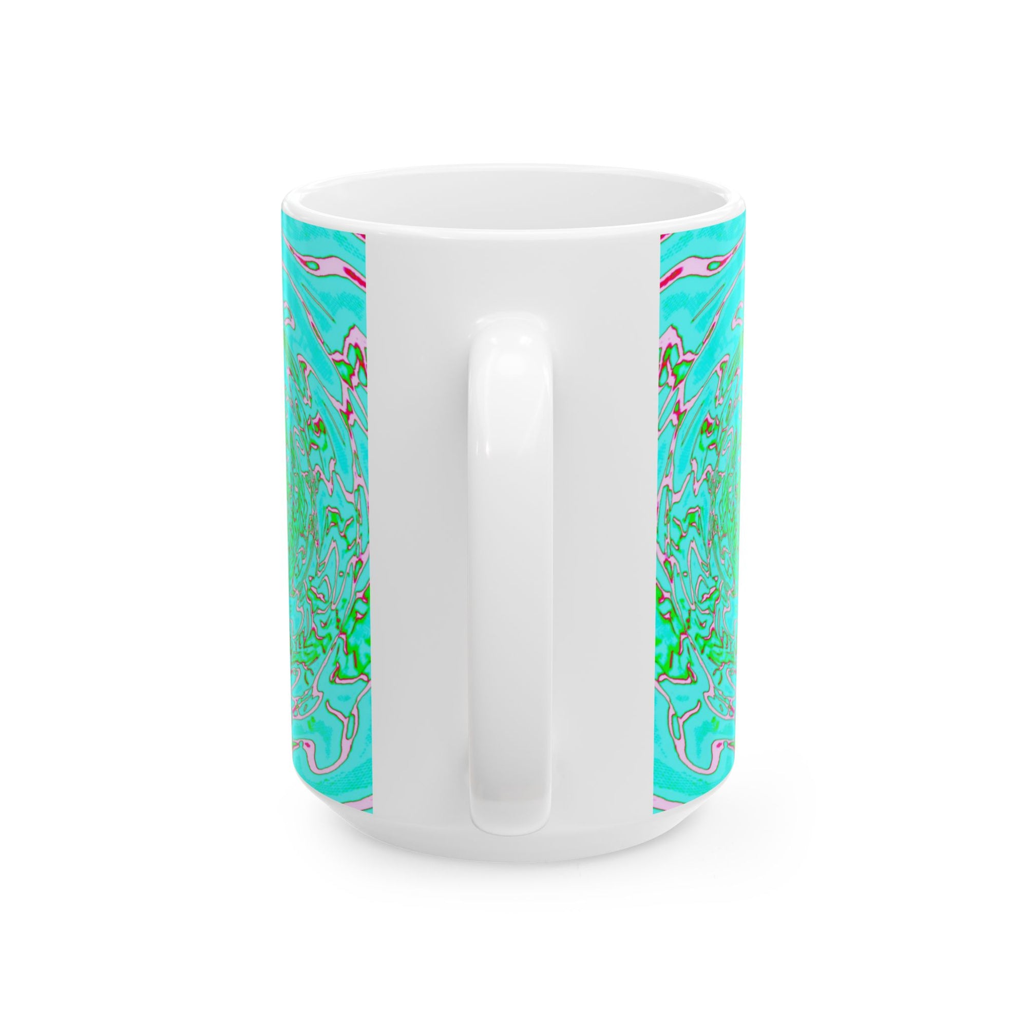 Green Abstract Mug | Modern Ceramic Coffee Cup | Nature Inspired Gift