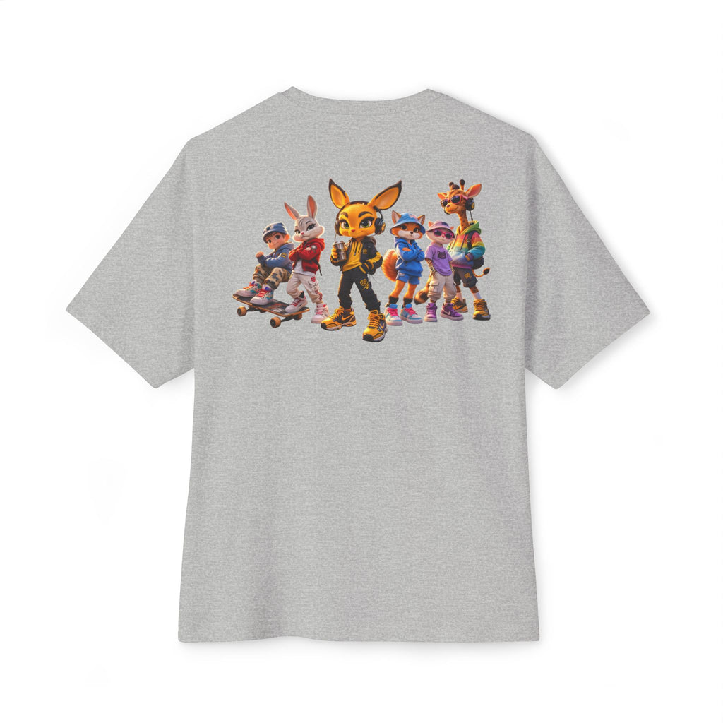 Anthropomorphic Street Crew Tee — Cartoon Fox & Friends Graphic T‑Shirt