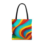 Colorful Swirl Tote Bag | Abstract Rainbow Shopping Bag | Reusable