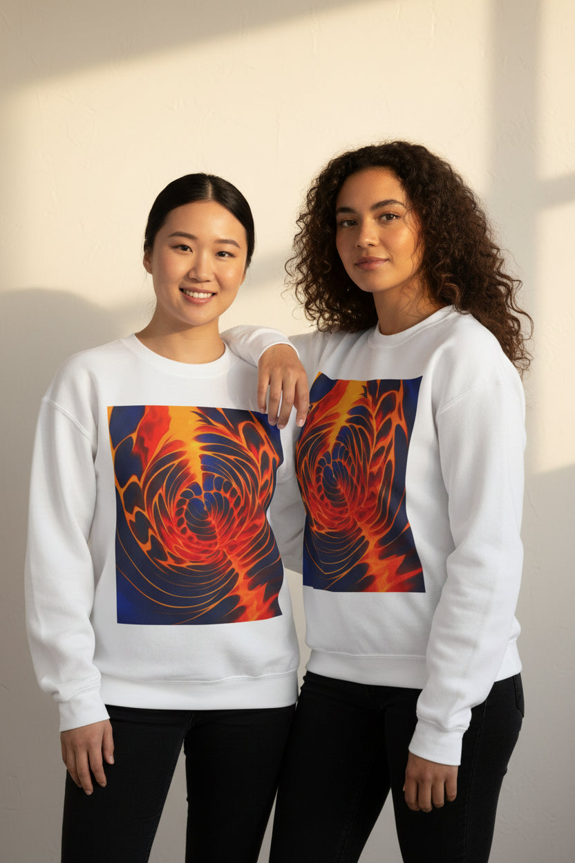 Colorful Swirl Sweatshirt | Unisex Graphic Crewneck