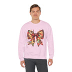 Christmas Bow Sweatshirt | Holiday Lights Crewneck