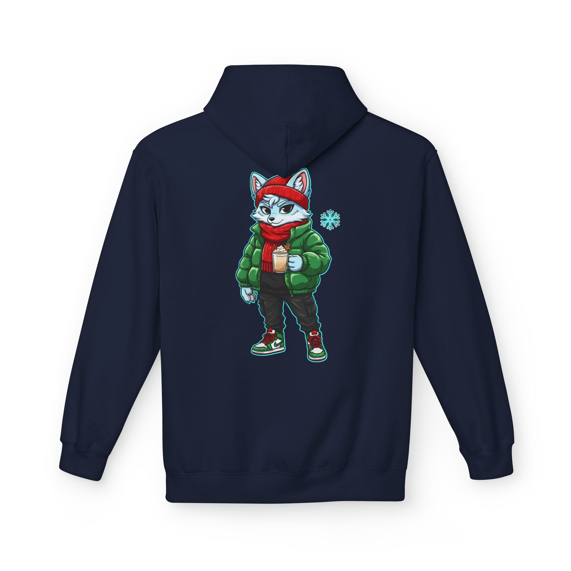 Cool Fox Character Hoodie | Cool Cyber Wolf Christmas Hoodie | Unique Gamer Gift