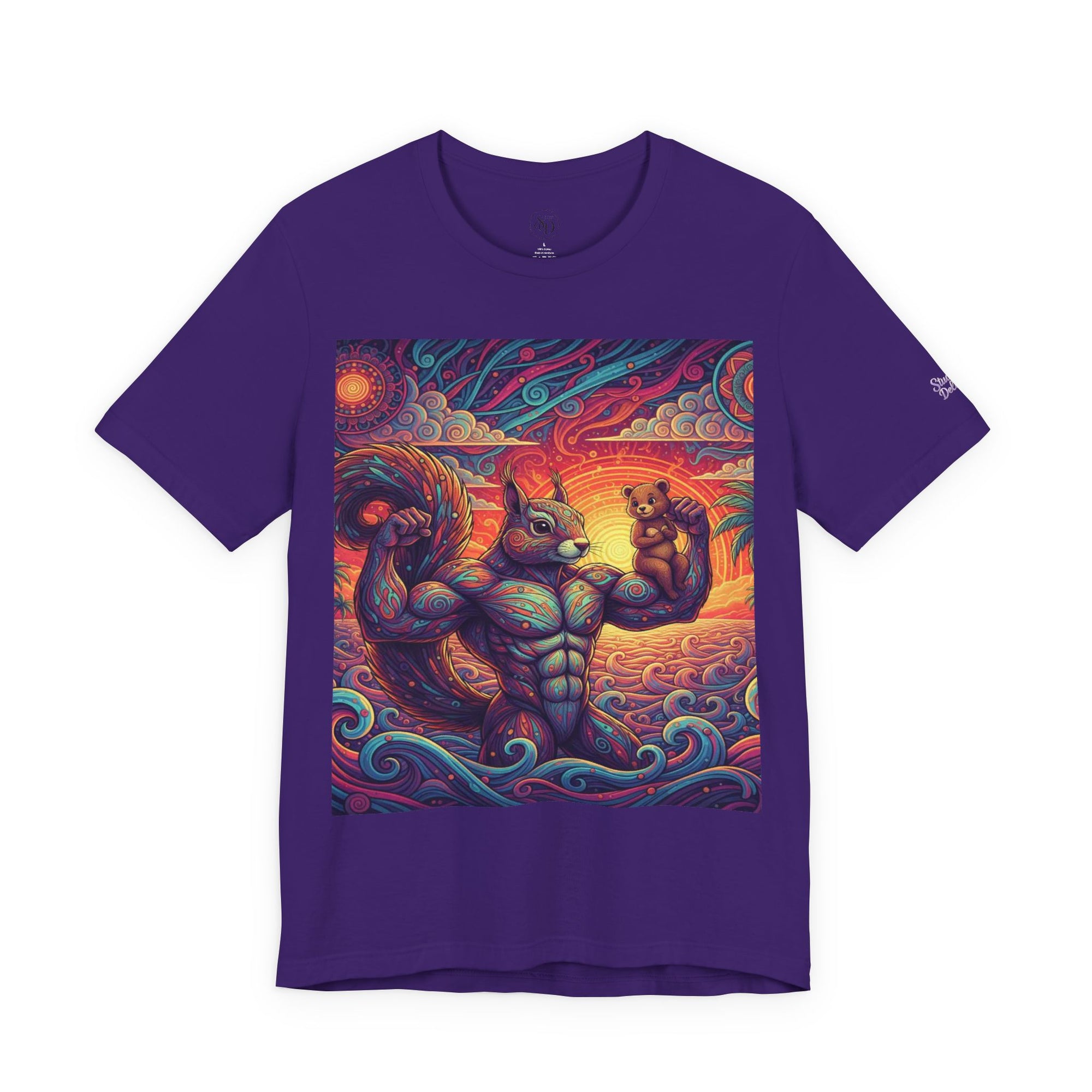 Muscular Squirrel Warrior T-Shirt | Fantasy Animal Design | Colorful Unisex Graphic Shirt
