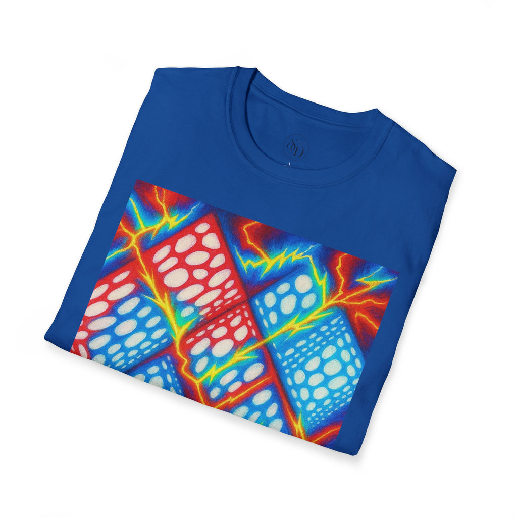 Geometric Neuro-Art T-Shirt | Bold Colorful Unisex Cotton Tee