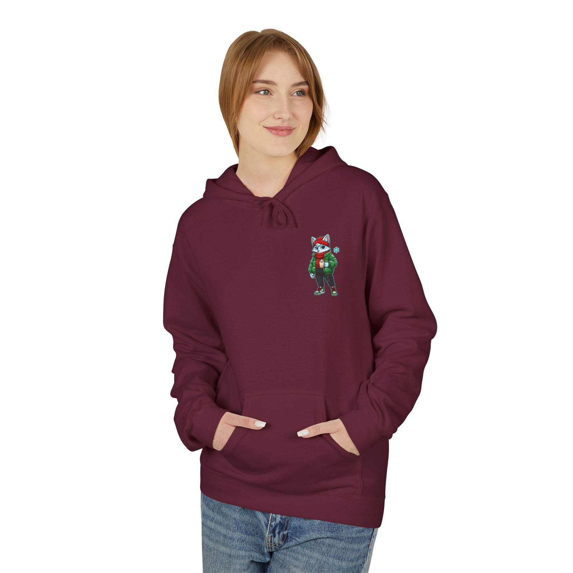 Cool Fox Character Hoodie | Cool Cyber Wolf Christmas Hoodie | Unique Gamer Gift