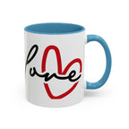 Romantic Love Mug | Heart Script Coffee Cup