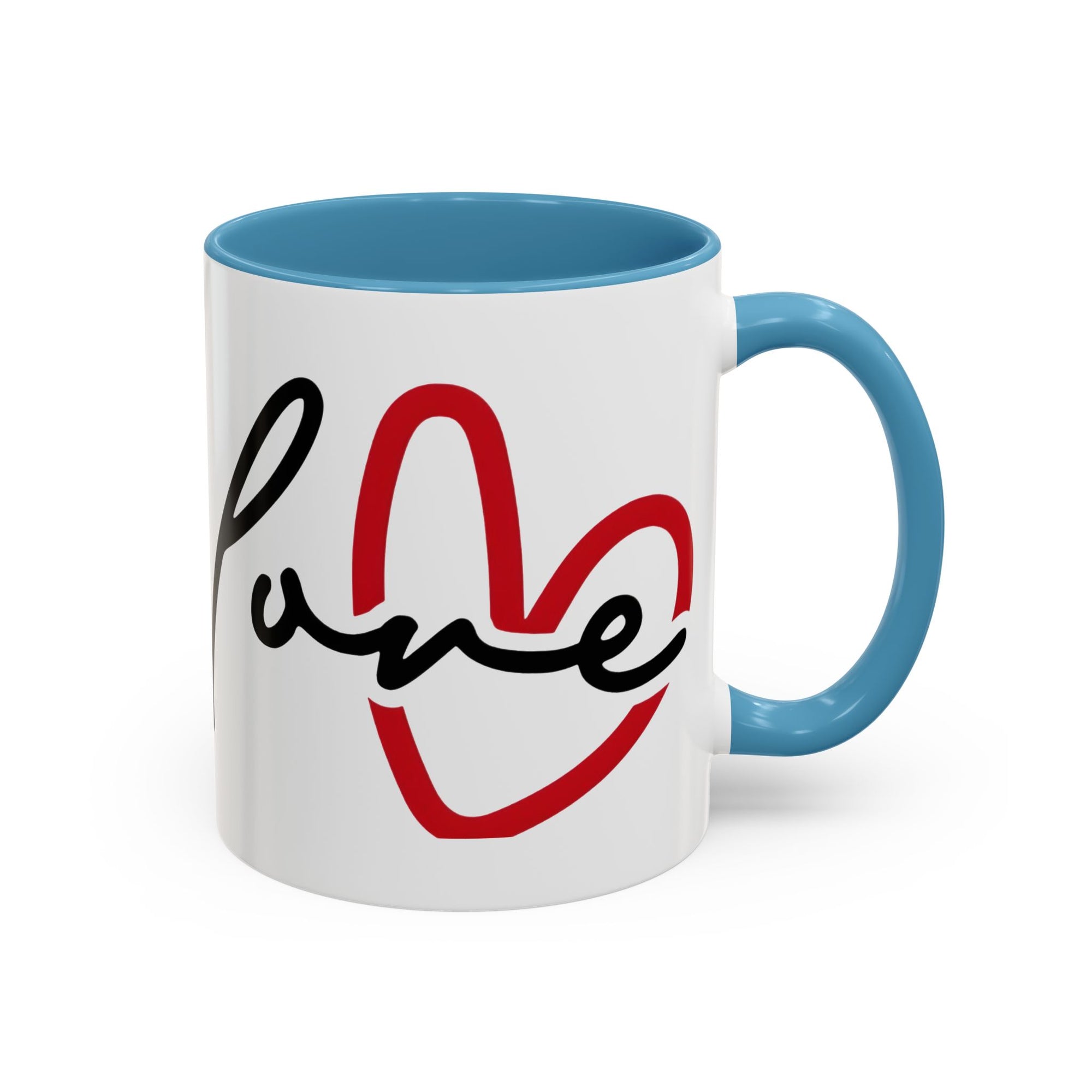 Romantic Love Mug | Heart Script Coffee Cup