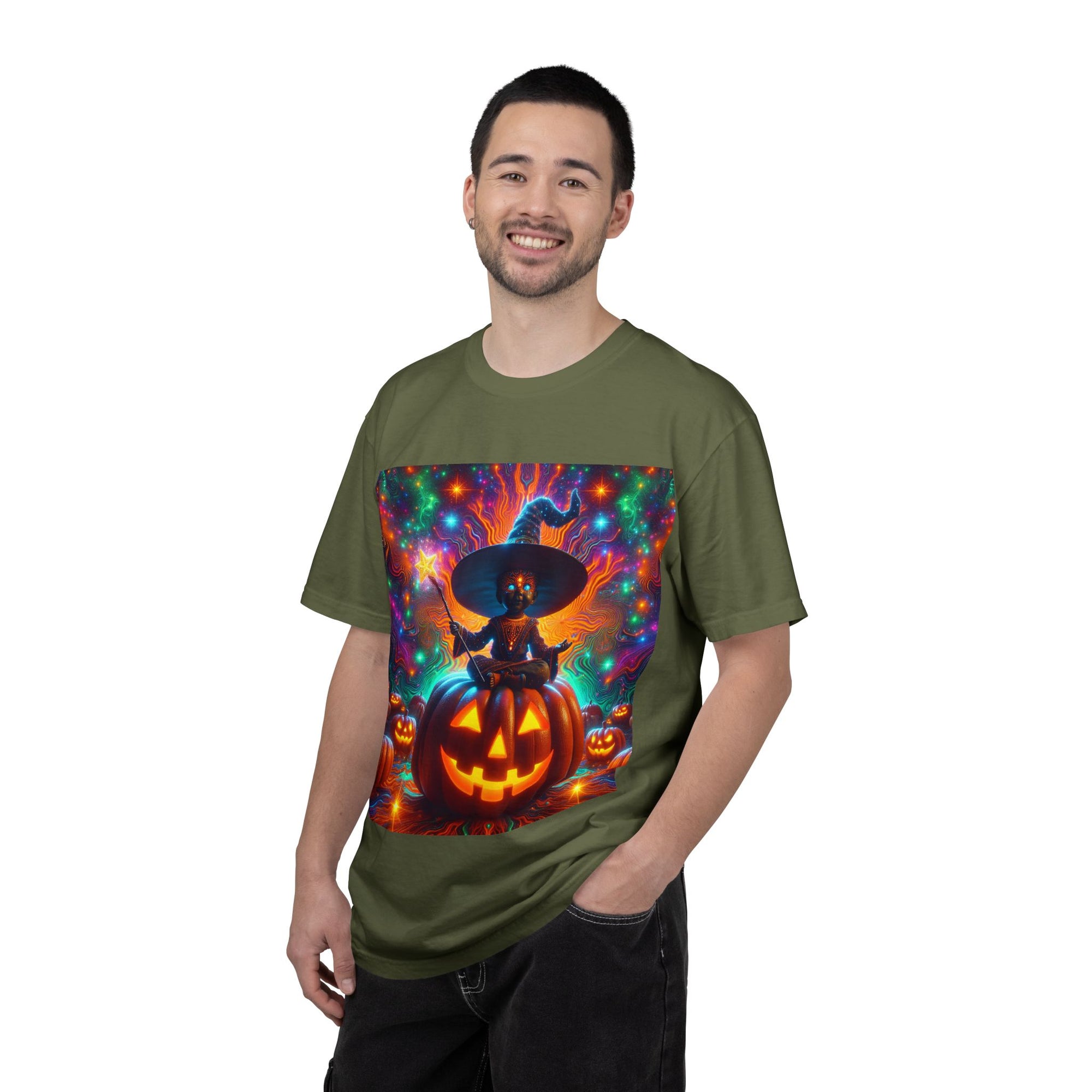 Vibrant Halloween Witch T-shirt, Unisex Casual Tee for Fall, Trick or Treat Gift, Spooky Party Wear, Witchy Style Clothing