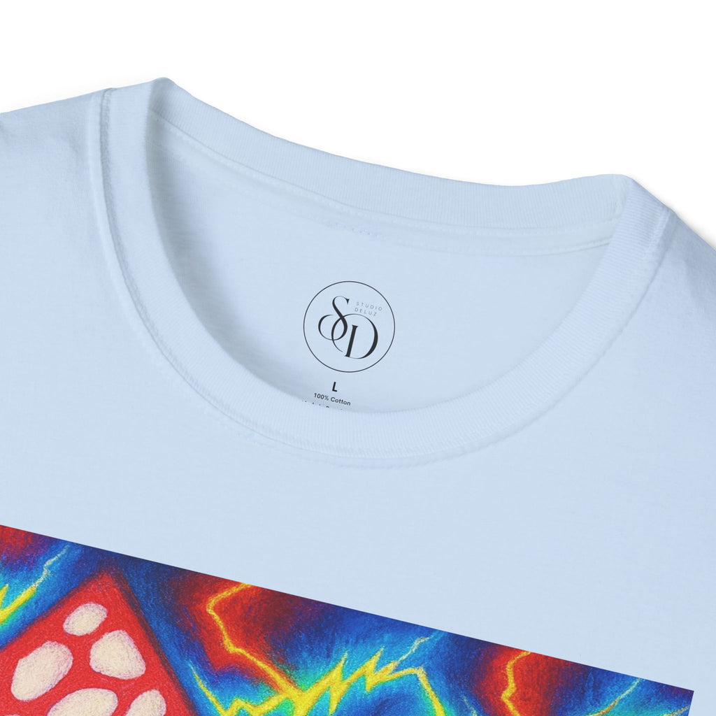 Geometric Neuro-Art T-Shirt | Bold Colorful Unisex Cotton Tee