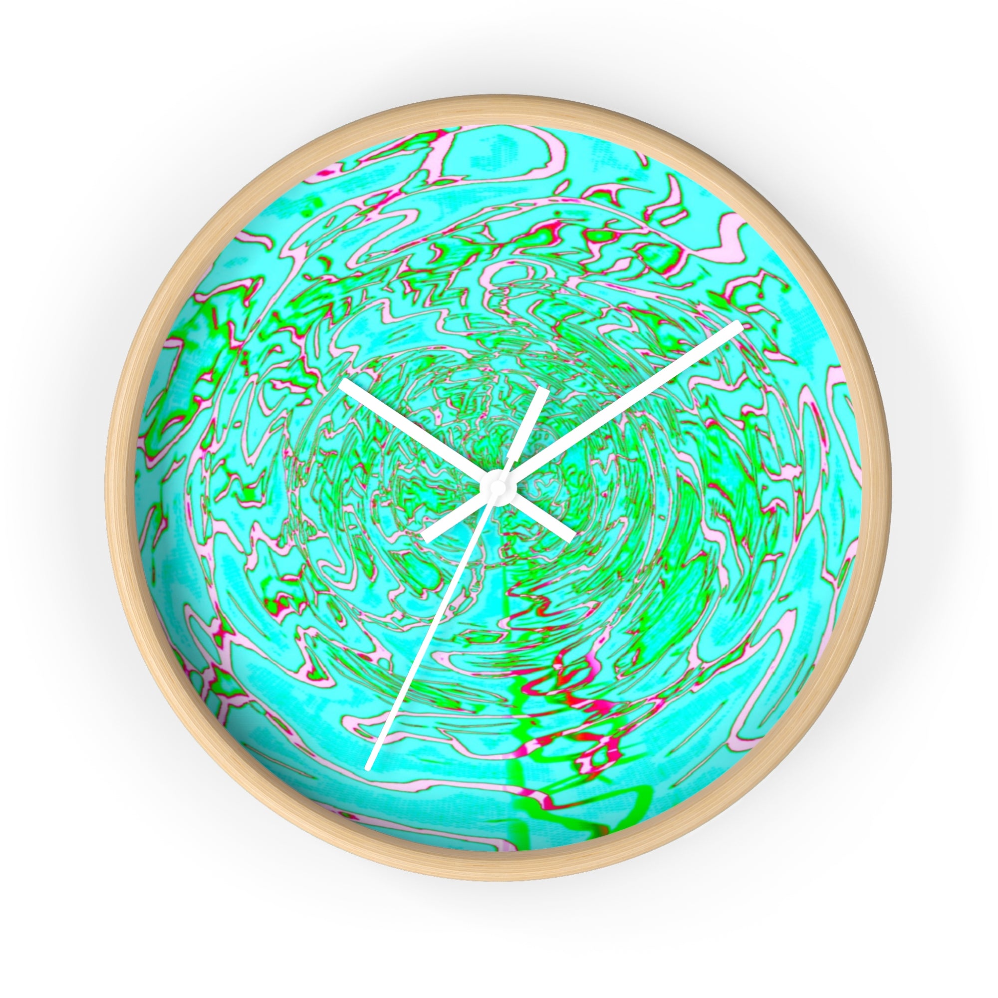 Green Abstract Wall Clock | Modern Silent Clock