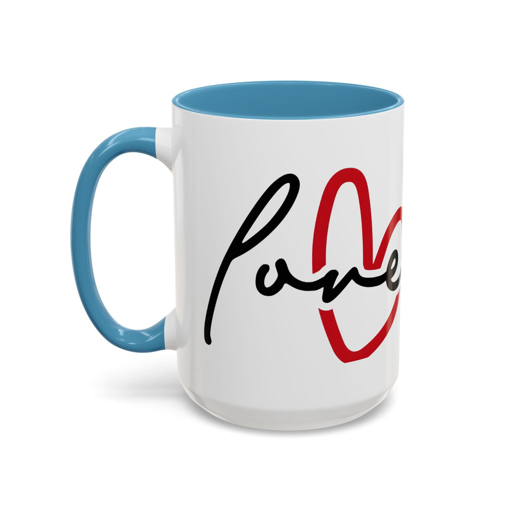 Romantic Love Mug | Heart Script Coffee Cup