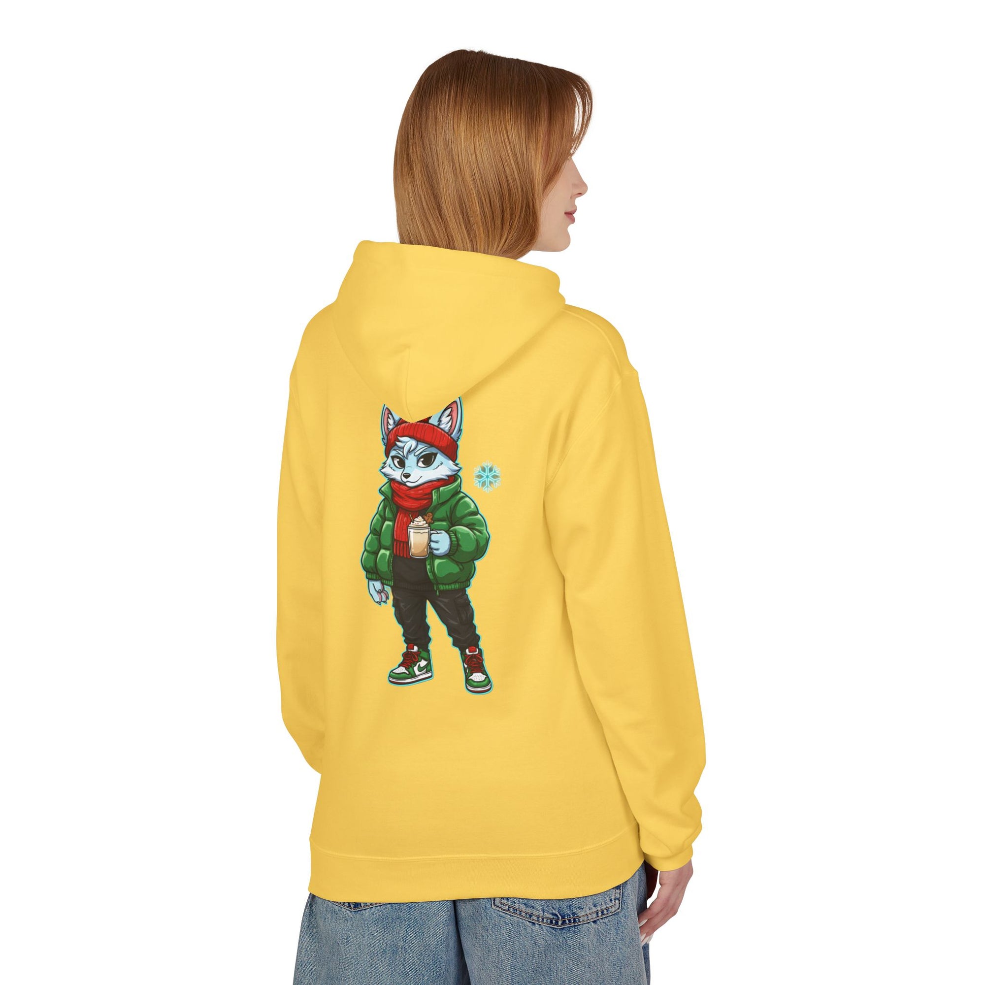 Cool Fox Character Hoodie | Cool Cyber Wolf Christmas Hoodie | Unique Gamer Gift