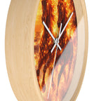 Fiery Horse Wall Clock | Flaming Stallion Sunset Decor