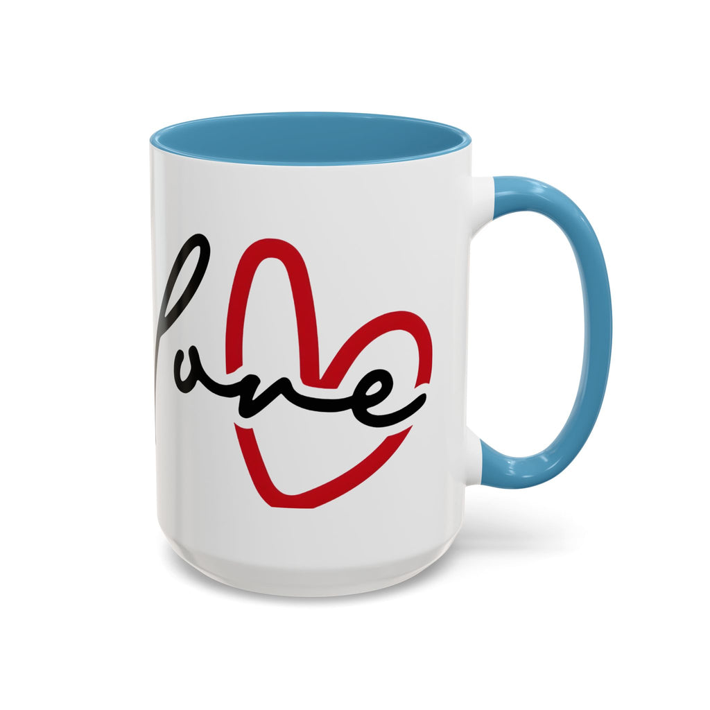 Romantic Love Mug | Heart Script Coffee Cup
