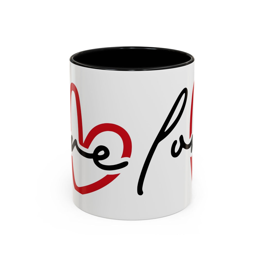 Romantic Love Mug | Heart Script Coffee Cup